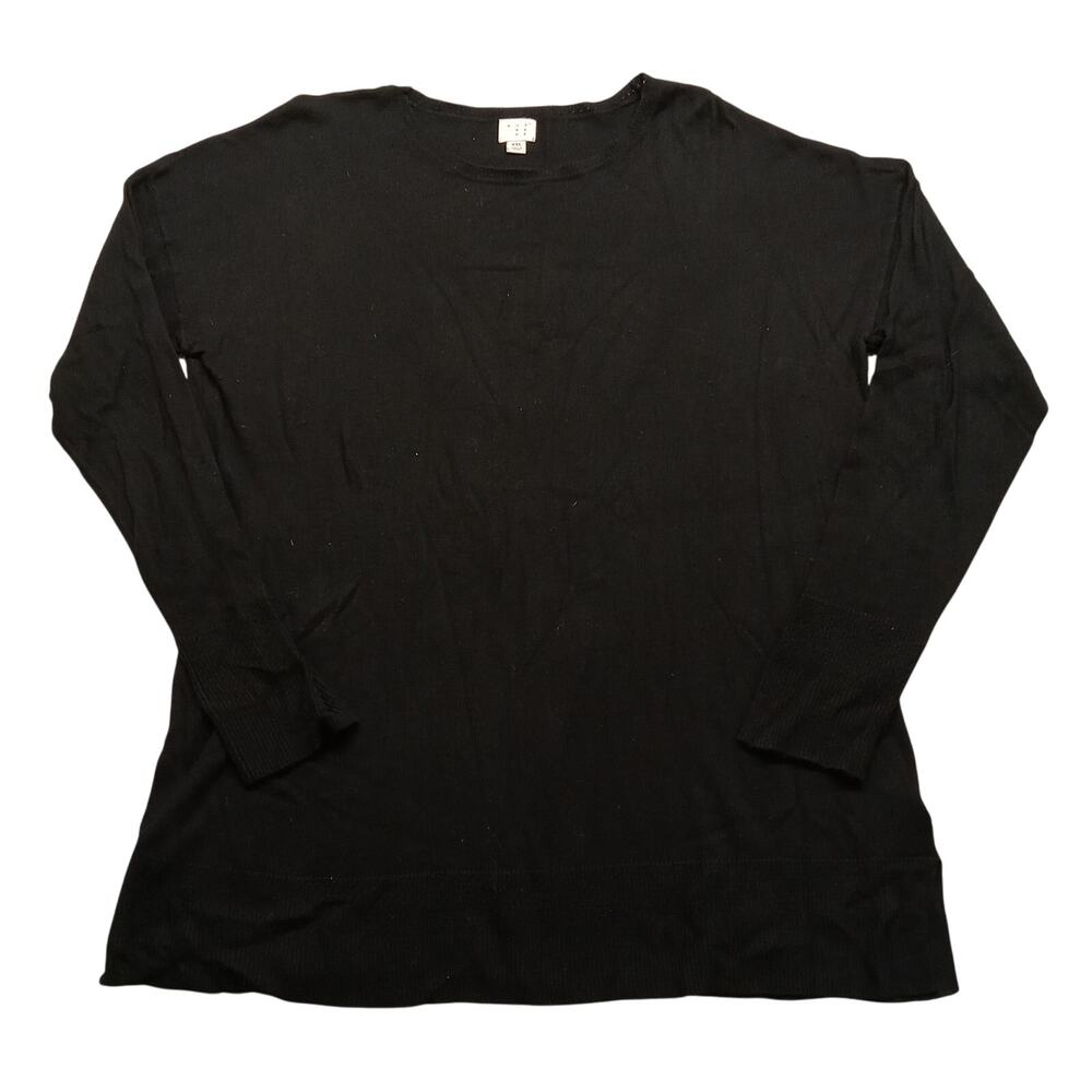 a.new.day Sweater XXL Women's Long Sleeve Black Pullover